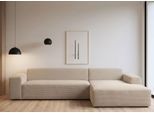 Ecksofa WERK2 "Zeus-XL 311 cm breit, bequemes Mega-Sofa in L-Form, große Sitztiefe", beige (natur), B:311cm H:70cm T:210cm, 90% Polyester, 10% Nylon, Sofas, Ecksofa, Curvy-trend Cord Big-Sofa mit 210 cm XXL-Ottomane für 2 Personen