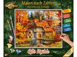 Malen nach Zahlen SCHIPPER "Meisterklasse Premium - Alte Mühle", bunt, Malvorlagen, KinderB:24cm H:30cm, Malen nach Zahlen, Made in Germany, B:24cm H:30cm