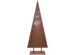 Dekobaum "Weihnachtsbaum, Weihnachtsdeko aussen", braun (rostbraun), B:55cm H:140cm T:23cm, Metall, HOFMANN LIVING AND MORE, Dekofiguren, Dekobaum, aus Metall, mit rostiger Oberfläche