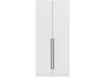 Kleiderschrank OTTO HOME "Mehrzweckschrank Aktenschrank Möbel Mietswohnung Schlafzimmer AVOLA", weiß (alpinweiß), B:91cm H:197cm T:54cm, Holzwerkstoff, Schränke, Kleiderschrank, mit hochwertigen Stangengriffen in Schwarz aus Metall MADE IN GERMANY