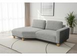 Ecksofa SIT & MORE "Concept", grau (silber), B:237cm H:84cm T:126cm, 100% Polyester, Sofas, Ecksofa, Modernes Sofa in drei Fußfarben zur Auswahl