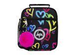Kinderen Lunch Doos Zwarte Graffiti Harten | Thermisch Geïsoleerde Schooltas 4.5L