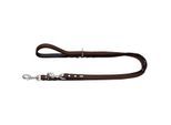 Hunter verstellbare Hundeführleine basic braun 1,8 cm