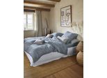 Bettwäsche IRISETTE "Premium Satin Bettwäsche Paris", grau (blau), B/L: 140cm x 200cm, 1 Stk., 1 Stk., Mako-Satin, B/L: 90cm x 70cm, 2, Mako-Satin, Obermaterial: 100% Baumwolle, Bettwäsche, Bettwäsche, Hochwertige Premium Bettwäsche