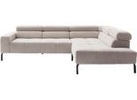 Ecksofa HOME AFFAIRE "Claya Move, L-Form, Kopf- & Rückenverstellung, Breite 282 cm", nature, B:282cm H:75cm T:224cm, 100% Polyester, Sofas, Ecksofa, Moderne Steppung, weicher Polsteraufbau & saugroboterfreundliche Höhe