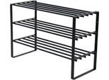 Schuhregal SPINDER DESIGN "REX SR 2", schwarz, B:70cm H:48,5cm T:29cm, Stahl, Regale, Schuhregal, Regal aus Stahl, wahlweise Breite 70 cm oder 100 cm