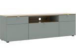 Kommode INNOSTYLE "BARI Kommode, BxHxT 180x55x41 cm", grau (schilf, artisan eiche), B:180cm H:55cm T:41cm, ABS-Kunststoff, Holzwerkstoff, MDF, Metall, Sideboards, Kommode, 2 türig, 1 Schublade, 1 offenes Fach, Fuß-Set bestellbar, Soft-Close