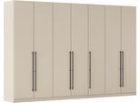 Kleiderschrank OTTO HOME "Mehrzweckschrank Aktenschrank Möbel Mietswohnung Schlafzimmer AVOLA", beige (beige (champagner)), B:315cm H:210cm T:54cm, Holzwerkstoff, Schränke, Kleiderschrank, mit hochwertigen Stangengriffen in Schwarz aus Metall MADE IN GERMANY