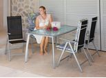 Garten-Essgruppe MERXX "Lima", schwarz, Obermaterial: 100% Polyester, Sitzmöbel-Sets, Garten-Essgruppe