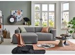 Ecksofa HOME AFFAIRE "Noord mit Kedernaht, Breite 234 cm, L-Form", grau, B:234cm H:71cm T:161cm, 94% Polyester; 6% Nylon, Sofas, Ecksofa, Cord, Struktur, Webstoff, mit Wellenunterfederung, Massivholzrahmen