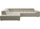 Ecksofa HOME AFFAIRE "Ancona, Ecksofa, incl. Kopfteilverstellung, Breite 319 cm, L-Form", nature, B:319cm H:70cm T:215cm, 88% Polyester, 12% Polyacryl, Sofas, Ecksofa, wahlweise elektrische Sitztiefenverstellung