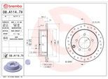 BREMBO Bremsscheibe 08a1147x Gelocht 262mm 10mm für MITSUBISHI PROTON