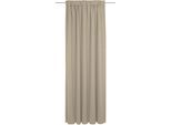 Vorhang ADAM "Uni Collection" Gr. 3, braun (hellbraun), B:142cm H:225cm, Jacquard, Baumwolle, Gardinen, aus 100% Bio-Baumwolle