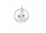 Kettenanhänger ADELIA´S "Anhänger Taufring 925 Silber mit Zirkonia", silber, Schmuckanhänger, Kinder, mit Zirkonia, Silber 925 (Sterlingsilber), Kettenanhänger, Silberanhänger Taufring
