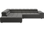 Ecksofa HOME AFFAIRE "Ancona, Ecksofa, incl. Kopfteilverstellung, Breite 319 cm, L-Form", anthrazit, B:319cm H:70cm T:215cm, 100% Polyester, Sofas, Ecksofa, wahlweise elektrische Sitztiefenverstellung