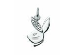 Kettenanhänger ADELIA´S "Anhänger Hasenkopf 925 Silber mit Zirkonia", silber, Schmuckanhänger, Kinder, mit Zirkonia, Silber 925 (Sterlingsilber), Kettenanhänger, Silberanhänger Hasenkopf