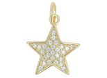 Kettenanhänger ADELIA´S "925 Silber Anhänger Stern 1,35 cm mit funkelnden Zirkonia", gold, Schmuckanhänger, Damen, Silber 925 (Sterlingsilber), Kettenanhänger, Stern, silberfarben