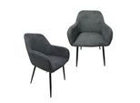 HTI-Living Stuhl Albany Waffle Grau 2er-Set