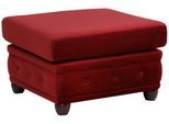 Polsterhocker HOME AFFAIRE "New Castle", rot (bordeaux), B:75cm H:45cm T:70cm, Hocker, Polsterhocker, passend zur "New Castle"-Serie, B/T/H: 75/70/45 cm