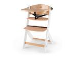 Kinderkraft , Weiß, Buchefarben , Holz , Buche , massiv , 49x73x49 cm , Fußstütze verstellbar, Sitzfläche verstellbar, Essbrett abnehmbar, höhenverstellbar, Schrittgurt, 3-Punkt-Gurt, Tablett, Snacktablett , Baby, Babyzimmer, Hochstühle