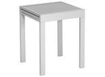 Gardenson , Silberfarben , Metall, Glas , quadratisch , 65x75x65 cm , ausziehbar ,
