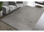 Teppich OBSESSION "En Vogue 400", silber (silberfarben), B:300cm H:8mm L:400cm, Polyester, Teppiche, Teppich, Uni Farben, leichte Struktur, In- und Outdoor geeignet, waschbar