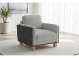 Sessel SIT & MORE "Concept", beige (silber), B:89cm H:84cm T:90cm, 100% Polyester, Sessel, Sessel, mit Rückenkissen