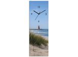 Wanduhr OTTO HOME "Leuchtturm in der Ferne", blau, B:20cm H:60cm T:2cm, Wanduhren, Wanduhr, wahlweise mit Quarz- oder Funkuhrwerk, lautlos ohne Tickgeräusche