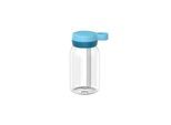 Trinkflasche MEPAL "Trinkflasche mit Trinkhalm Campus 450 ml", blau (cool blau), H:15,5cm, Trinkflaschen, Trinkflasche, Spülmaschinengeeignet