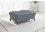 Polsterhocker SIT & MORE "Chelsea, B: 103 cm, Leder", graublau, B:103cm H:45cm T:69cm, Hocker, Polsterhocker, mit praktischem Stauraum, besonders langlebig