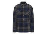 SoulCal Heren geruite polyester jas (Marine)