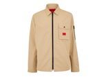 Hugo Heren Logo Katoenen Overshirt (Medium Beige)