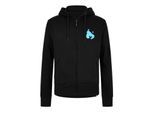 Money Hoodie met ritssluiting en print op de rug voor heren (Zwart)
