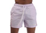 Hugo Heren Haiti Contrast Logo Zwemshort (Paars)