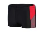 Speedo Geometrische zwembroek voor heren met split (Zwart/Rood)