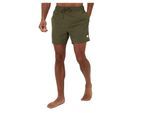 Threadbare Heren Textured Relaxed Fit Zwemshort (Kaki Groen)