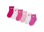 Socken NIKE SPORTSWEAR "NHN SWOOSH 6PK INFANT ANKLE SO", Mädchen, Gr. 68, vivid pink, Obermaterial: 52% Baumwolle, 43% Polyester, 5% Elasthan, Socken Socken, für Babys, 6er-Set, weiches, elastisches Material, elastischer Bund