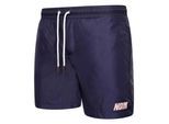 Societe Noir Heren Belettering Relaxed Fit Zwemshort (Blauw)