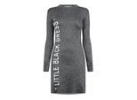 Off White Damesjurk met glitter, ronde hals en strakke pasvorm (Zilver/Wit)