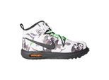 Nike Dames Air Force 1 Graphic Print Leren Schoenen (Wit/Zwart)