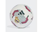 Fußball ADIDAS PERFORMANCE "REAL MADRID CLUB" Gr. 5, weiß (weiß, aurora ivy), Bälle, 5, 0,4 g, Real Madrid, B:22,3cm H:17,3cm T:22cm