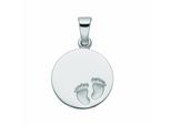 Kette ohne Anhänger ADELIA´S "Damen 925 Silber Gravurplatte Anhänger Ø 12,3 mm", silber, Halsketten, Damen, Silber 925 (Sterlingsilber), Schmuckset - Set mit Halskette
