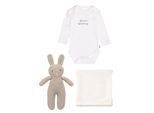 Erstausstattungspaket LILIPUT "kleiner Liebling", Mädchen, Gr. 62/68, weiß, beige, 100% Baumwolle, KOB Set-Artikel Erstausstattungspaket, mit kuscheligem Stofftier