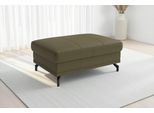 Polsterhocker SIT & MORE "Chelsea, B: 103 cm, Leder", grün (olive), B:103cm H:45cm T:69cm, Hocker, Polsterhocker, mit praktischem Stauraum, besonders langlebig