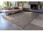 Teppich OBSESSION "Zen Sei 200", grau (anthrazit), B:80cm H:18mm L:150cm, Polyester, Teppiche, Teppich, Uni Farben, modernes Design, weich, Hoch-Tief Effekt