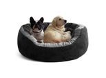 Tierlando LANA Hundebett Hundesofa M L XL Velours MEGA DICK SUPERWEICH schwarz 1 m, 30 cm, 90 cm