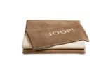 Joop! Wohndecke Uni Doubleface, Natur, Fango, Textil, Uni, 150x200 cm, Textiles Vertrauen - Oeko-Tex®, Made in Germany, Kettelrand, Double face, Wohntextilien, Decken, Kuscheldecken