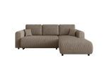 Xora Ecksofa, Taupe, Kunststoff, 3-Sitzer, Füllung: Schaumstoffflocken, seitenverkehrt montierbar, L-Form, 260x200 cm, Stoffauswahl, Liegefunktion, Schlafen auf Sitzhöhe, haustierfreundlicher Bezug, Wohnzimmer, Sofas & Couches, Wohnlandschaften, Ecksofas mit Schlaffunktion