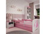 Mid.you , Weiß, Pink , Holz , Birke , Sperrholz,Schichtholz , H2 , 1-Zonen , links montierbar, rechts montierbar , 80x160 cm , nicht verstellbar ,