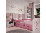 Mid.you , Weiß, Pink , Holz , Birke , Sperrholz,Schichtholz , H2 , 1-Zonen , links montierbar, rechts montierbar , 80x160 cm , nicht verstellbar ,